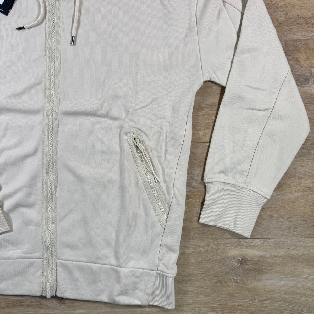 C.P. Company Diagonal Raised Fleece Goggle Hoodie in Frozen Dew