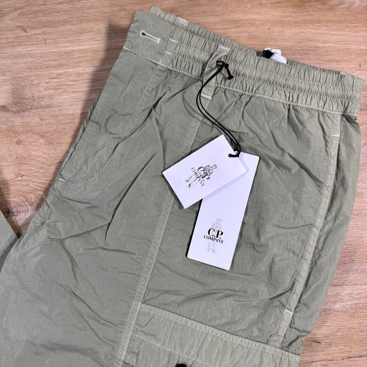 C.P. Company Chrome-R Cargo Lens Pants in Moss Gray - Green