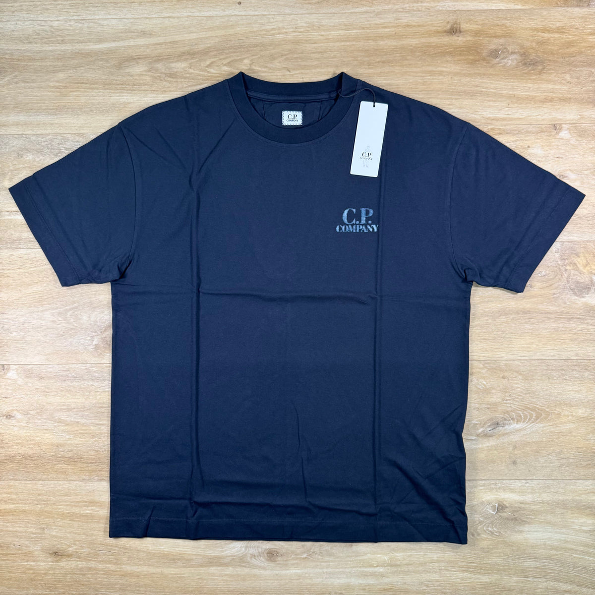 C.P. Company 30/1 Jersey Comfort Logo T-Shirt in Navy