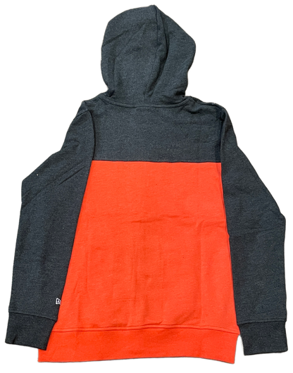 New Era Women's San Francisco Giants Colorblock Full-Zip Hoodie-Heather Black