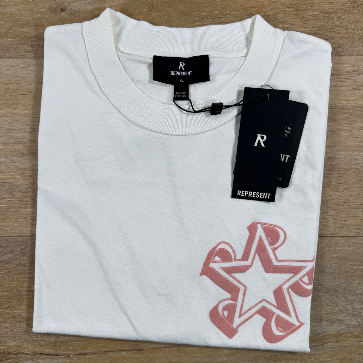 Represent Initial Star T-Shirt in Flat White