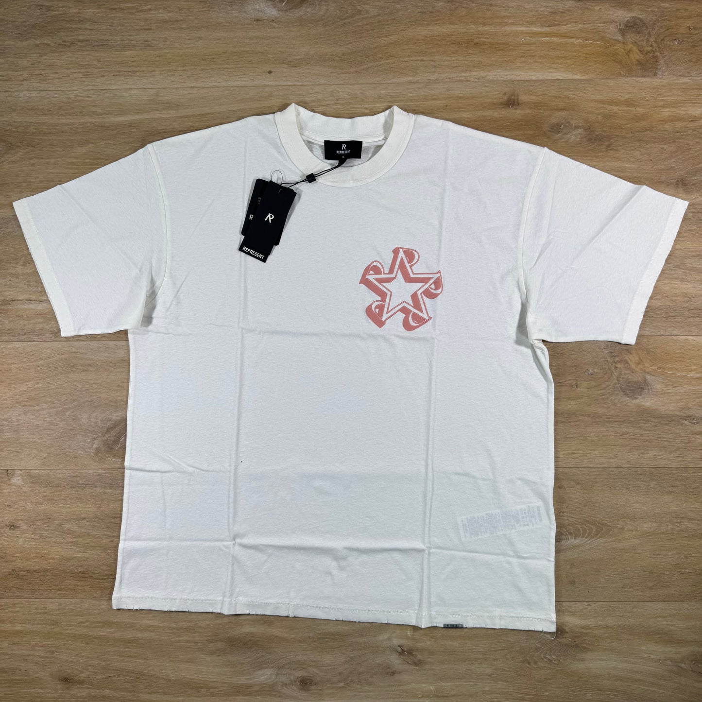 Represent Initial Star T-Shirt in Flat White