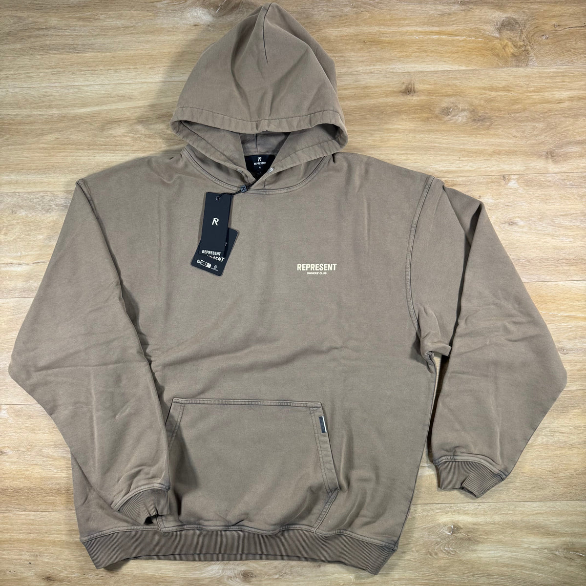 Represent Owners Club Hoodie in Almond