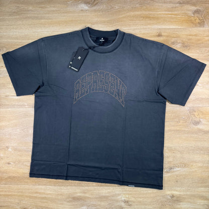 Represent Embellished T-Shirt in Stained Black