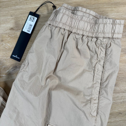 Stone Island Stretch Cotton Tela 'Paracadute' Cargo Pants in Desert