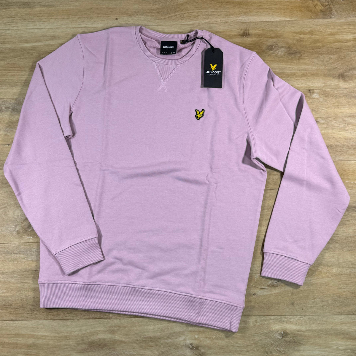 Lyle & Scott Cotton Crewneck Sweatshirt in Pink Light