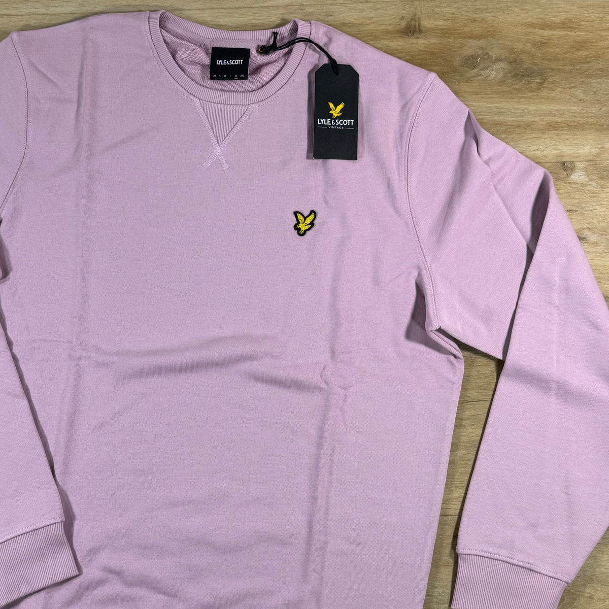 Lyle & Scott Cotton Crewneck Sweatshirt in Pink Light