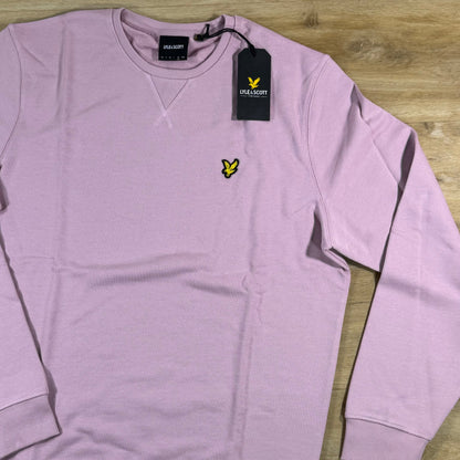 Lyle & Scott Cotton Crewneck Sweatshirt in Pink Light