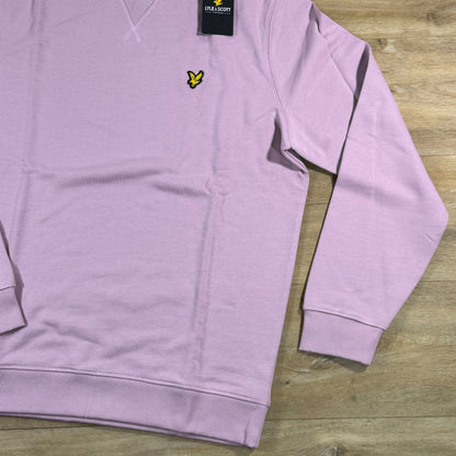 Lyle & Scott Cotton Crewneck Sweatshirt in Pink Light