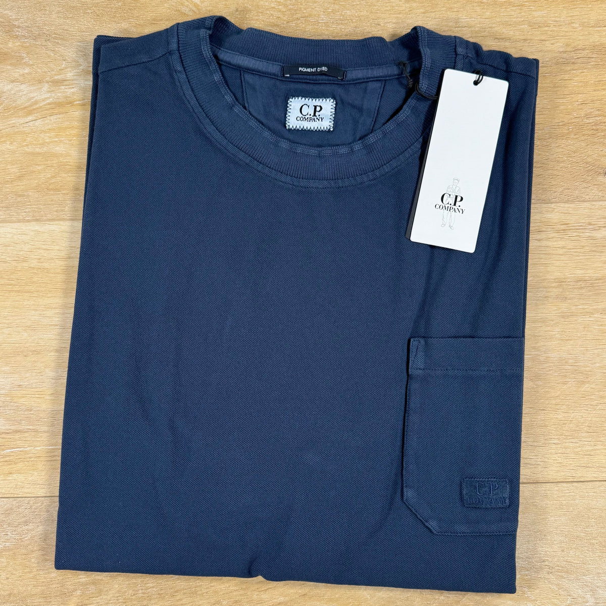 C.P. Company 24/1 Pigment Dyed T-Shirt in Midnight Navy