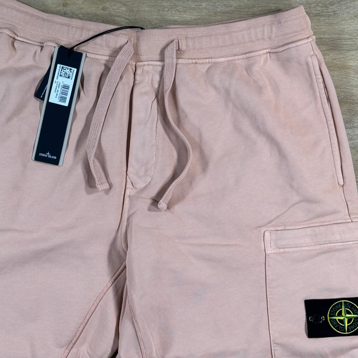 Stone Island Fleece Bermuda Shorts in Plaster Pink