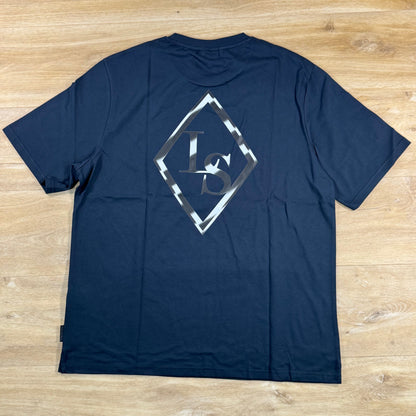 Lyle & Scott Chrome Graphic Eagle T-Shirt in Dark Navy