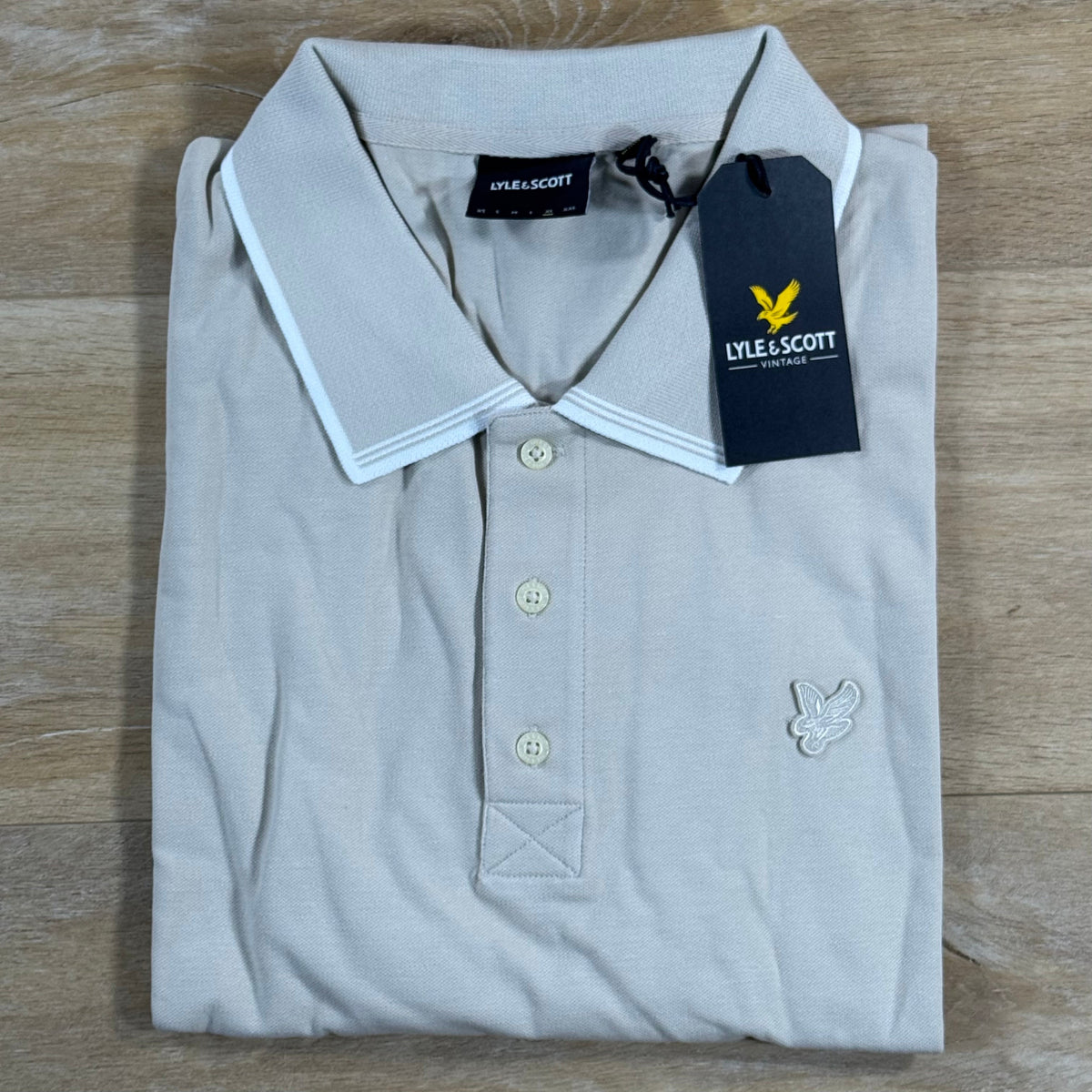 Lyle & Scott Tipped Superfine Polo Shirt in Cove