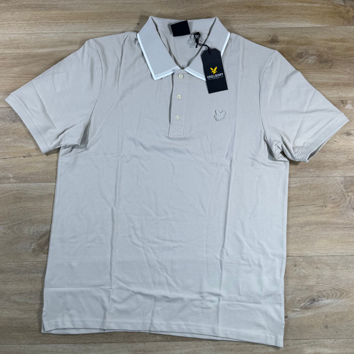 Lyle & Scott Tipped Superfine Polo Shirt in Cove