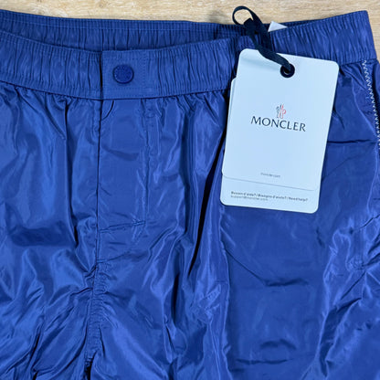 Moncler Logo Swim Shorts in Cobalt Blue