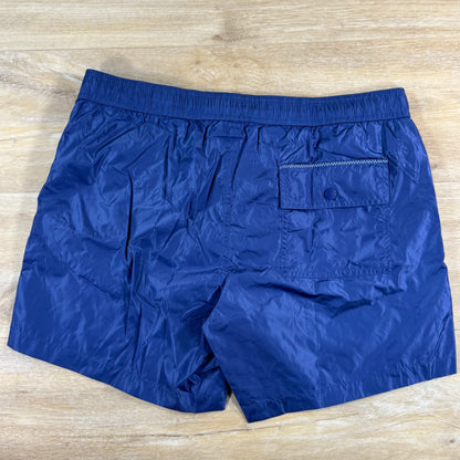 Moncler Logo Swim Shorts in Cobalt Blue