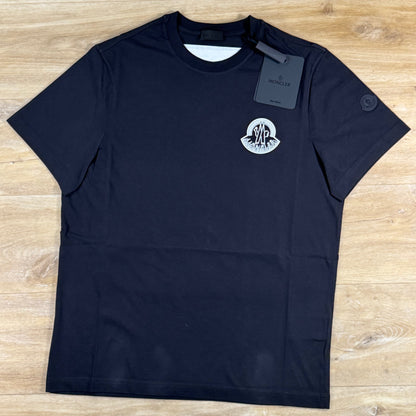 Moncler Logo Cotton Jersey T-Shirt in Black