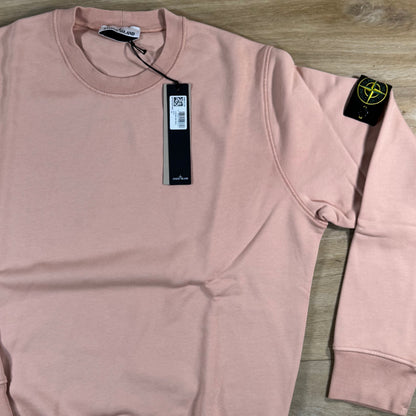 Stone Island Crewneck Fleece Sweatshirt in Plaster Pink
