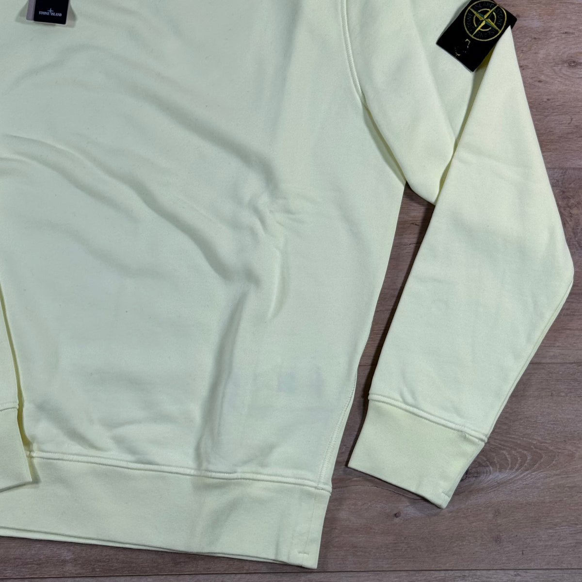Stone Island Crewneck Fleece Sweatshirt in Pastel Yellow