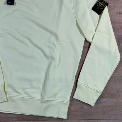 Stone Island Crewneck Fleece Sweatshirt in Pastel Yellow