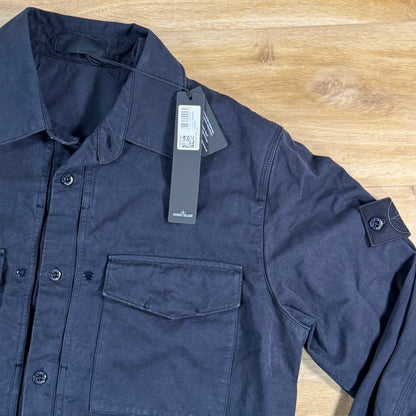 Stone Island Ghost Linen Overshirt in Navy