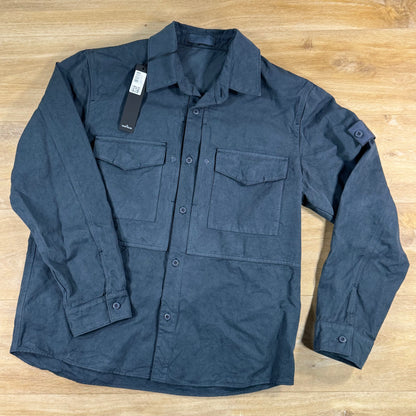 Stone Island Ghost Linen Overshirt in Slate Blue