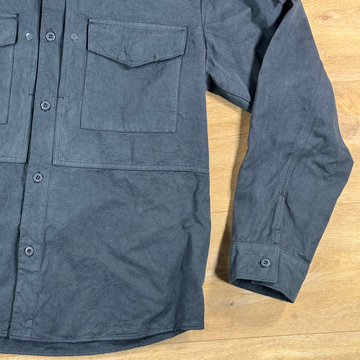 Stone Island Ghost Linen Overshirt in Slate Blue