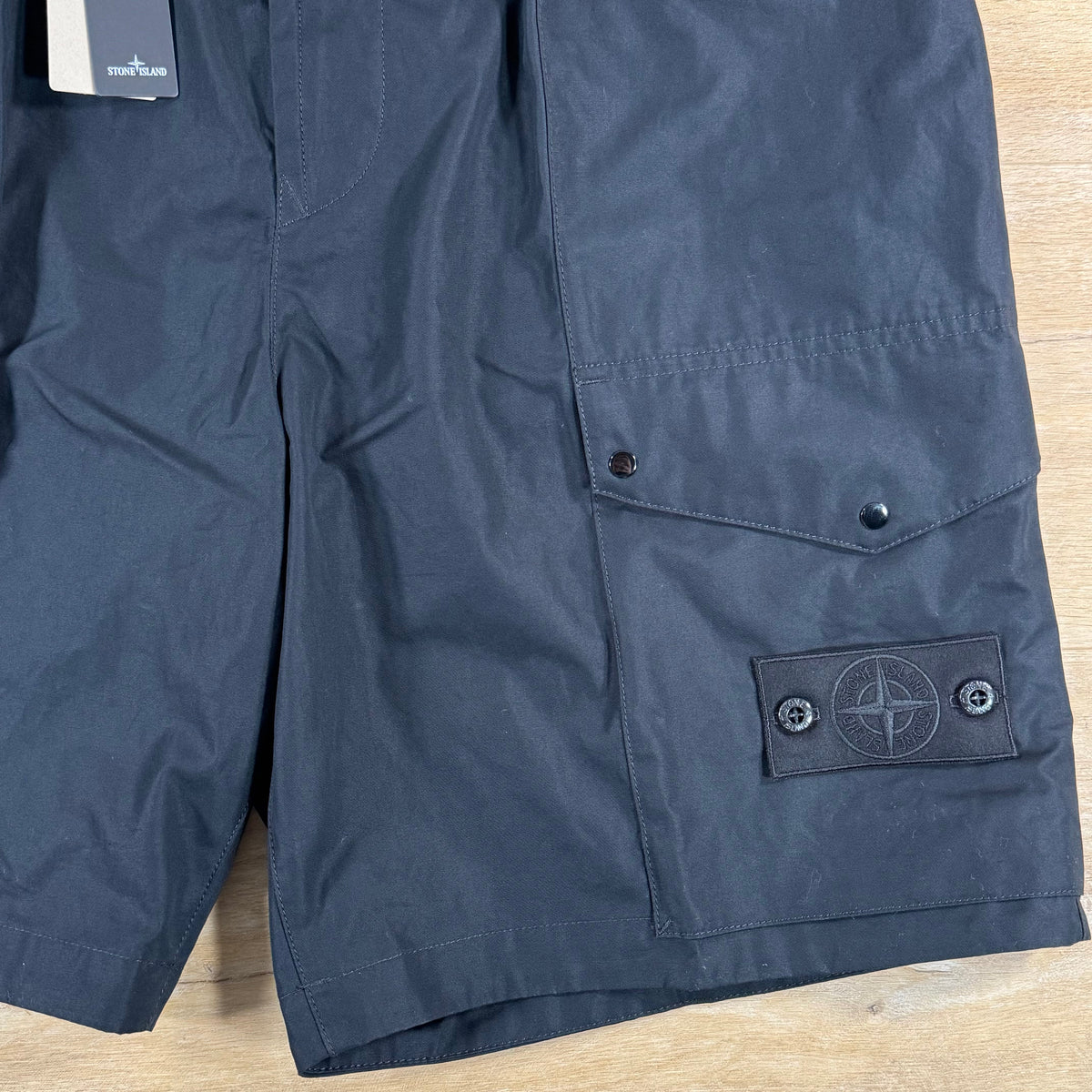 Stone Island Ghost All-Weather Cargo Shorts in Black