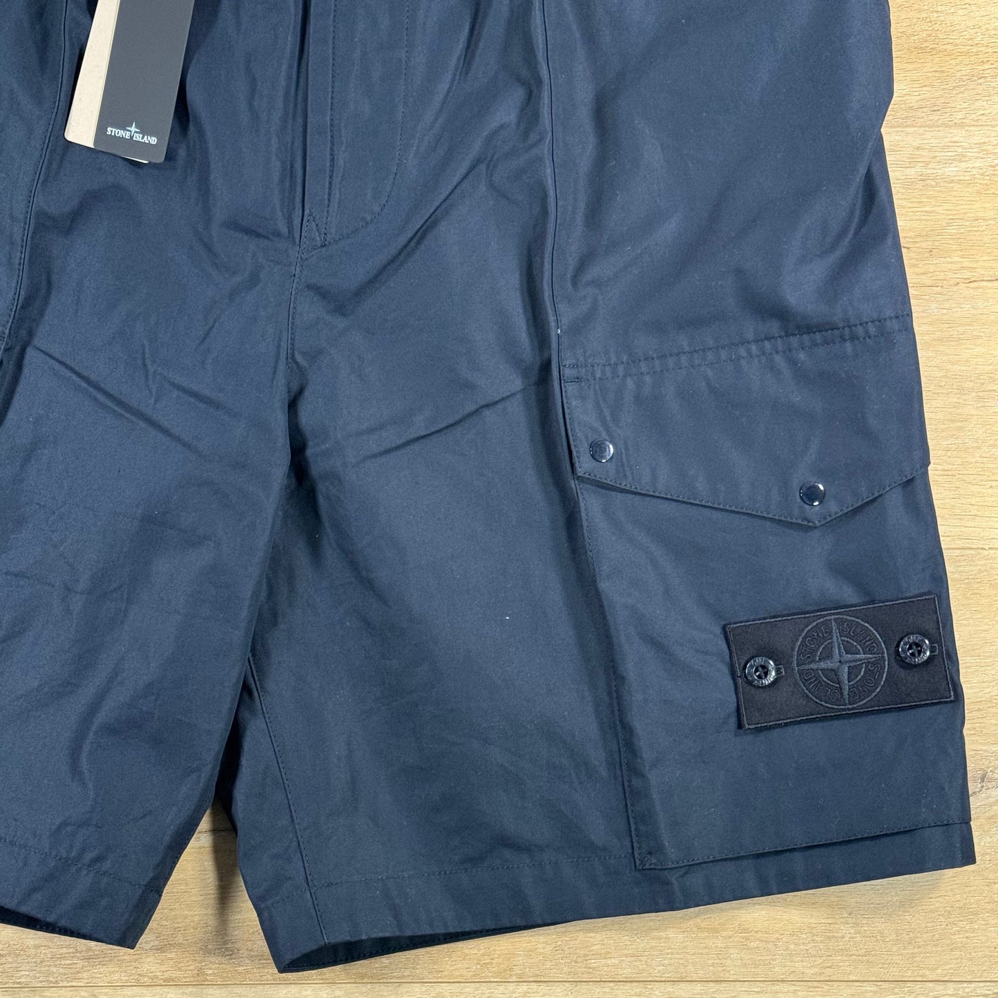 Stone Island Ghost All-Weather Cargo Shorts in Navy