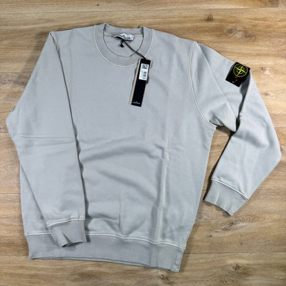 Stone Island Crewneck Fleece Sweatshirt in Pearl Grey