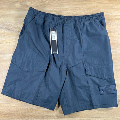 Stone Island Ghost All-Weather Cargo Shorts in Slate Blue