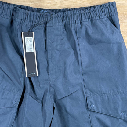 Stone Island Ghost All-Weather Cargo Shorts in Slate Blue