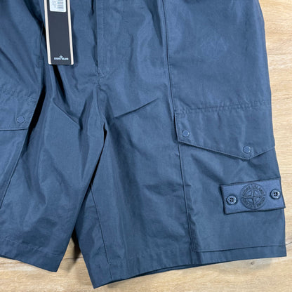 Stone Island Ghost All-Weather Cargo Shorts in Slate Blue