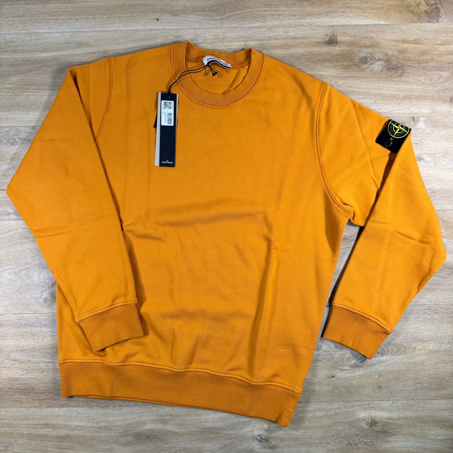 Stone Island Crewneck Fleece Sweatshirt in Tangerine