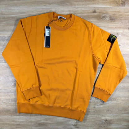 Stone Island Crewneck Fleece Sweatshirt in Tangerine