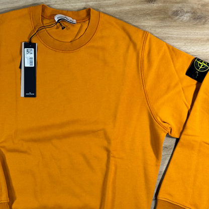 Stone Island Crewneck Fleece Sweatshirt in Tangerine