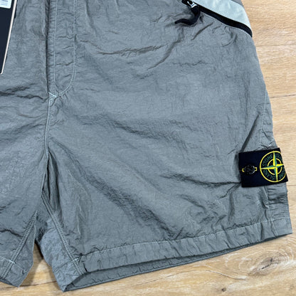Stone Island Nylon Metal Shorts in Pearl Grey