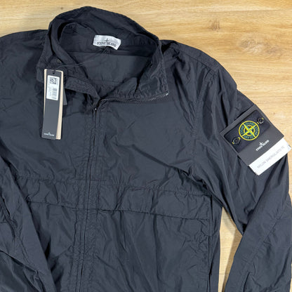 Stone Island Nylon Smerigliato-TC Stand Collar Jacket in Black