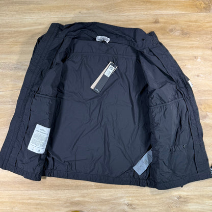 Stone Island Nylon Smerigliato-TC Stand Collar Jacket in Black