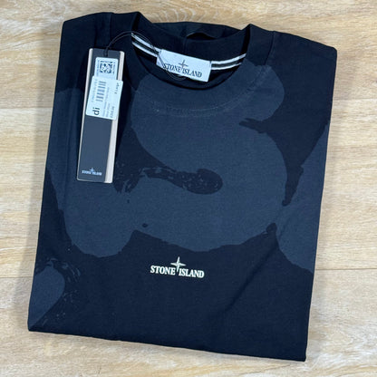 Stone Island 'Whirlwind Type' Print T-Shirt in Black