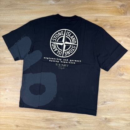 Stone Island 'Whirlwind Type' Print T-Shirt in Black