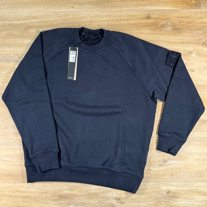 Stone Island Ghost Heavy Cotton Fleece Crewneck Sweatshirt in Navy