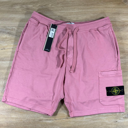 Stone Island Fleece Bermuda Shorts in Oleander Pink