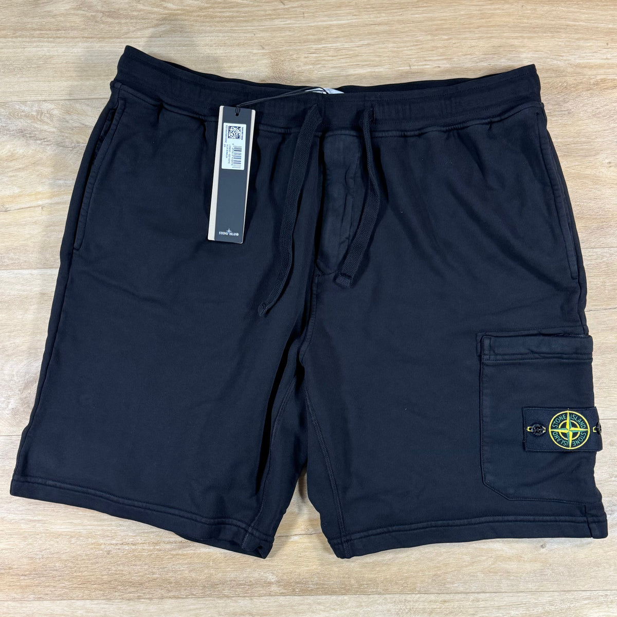 Stone Island Fleece Bermuda Shorts in Black
