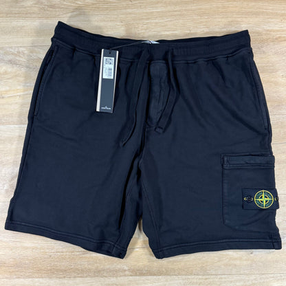 Stone Island Fleece Bermuda Shorts in Black