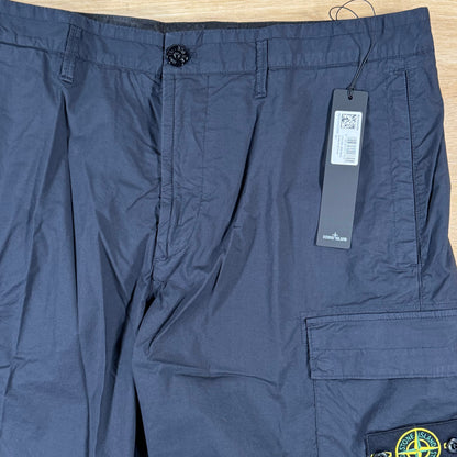 Stone Island Stretch Cotton Tela 'Paracadute' Cargo Bermuda Shorts in Navy