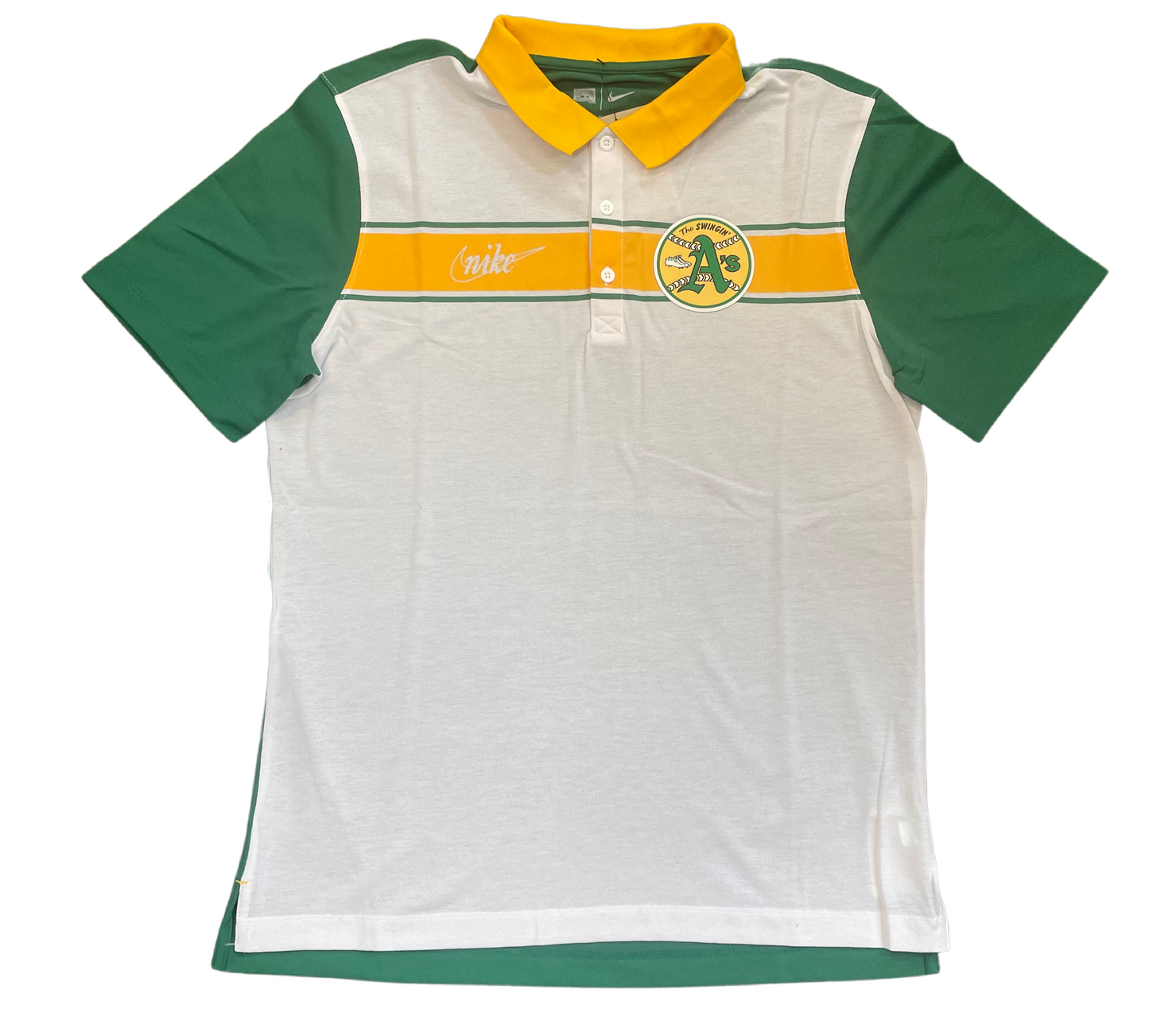 Nike Men's Oakland Athletics Rewind Stripe Polo