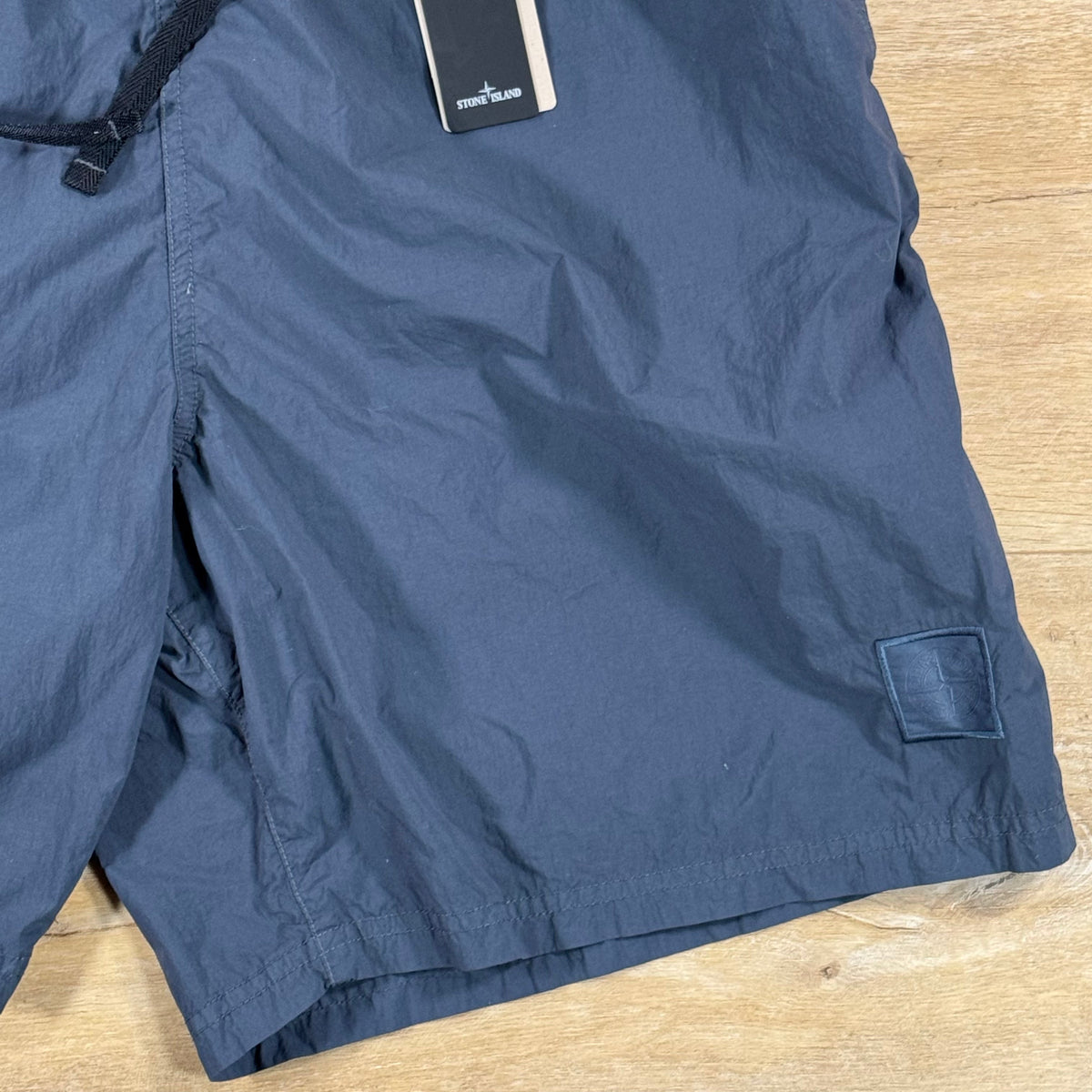 Stone Island Ghost Nylon Smerigliato Mid-Length Swim Shorts in Slate Blue
