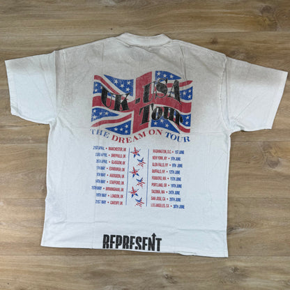 Represent Dream On Tour T-Shirt in Washed Ecru