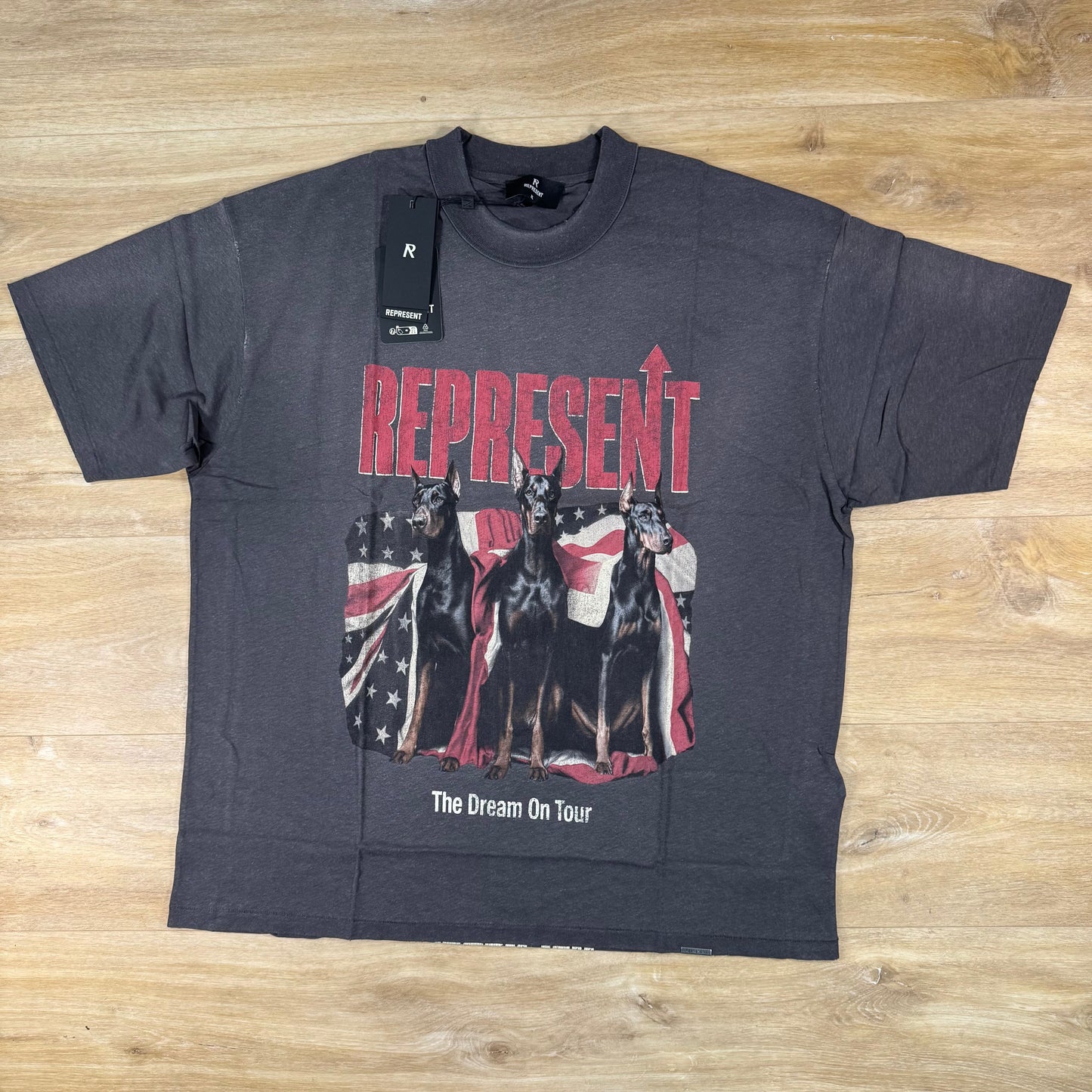 Represent Dream On Tour T-Shirt in Sun Fade Grey